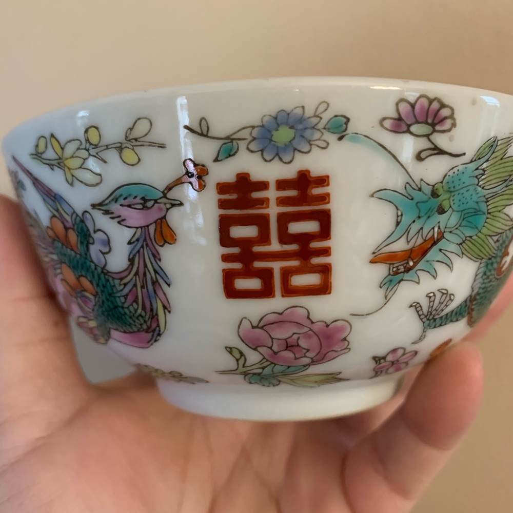 Floral and Bird Design Bowl